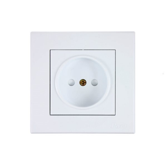 مکانیزم پریز بدون ارت با مغزی پلاستیکی پارت الکتریک مدل تابش PE5159