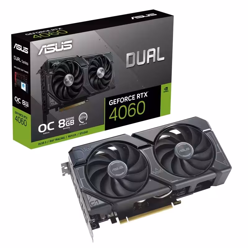 خرید کارت گرافیک ایسوس ASUS Dual GeForce RTX 4060 OC Edition 8GB GDDR6 با بهترین قیمت
