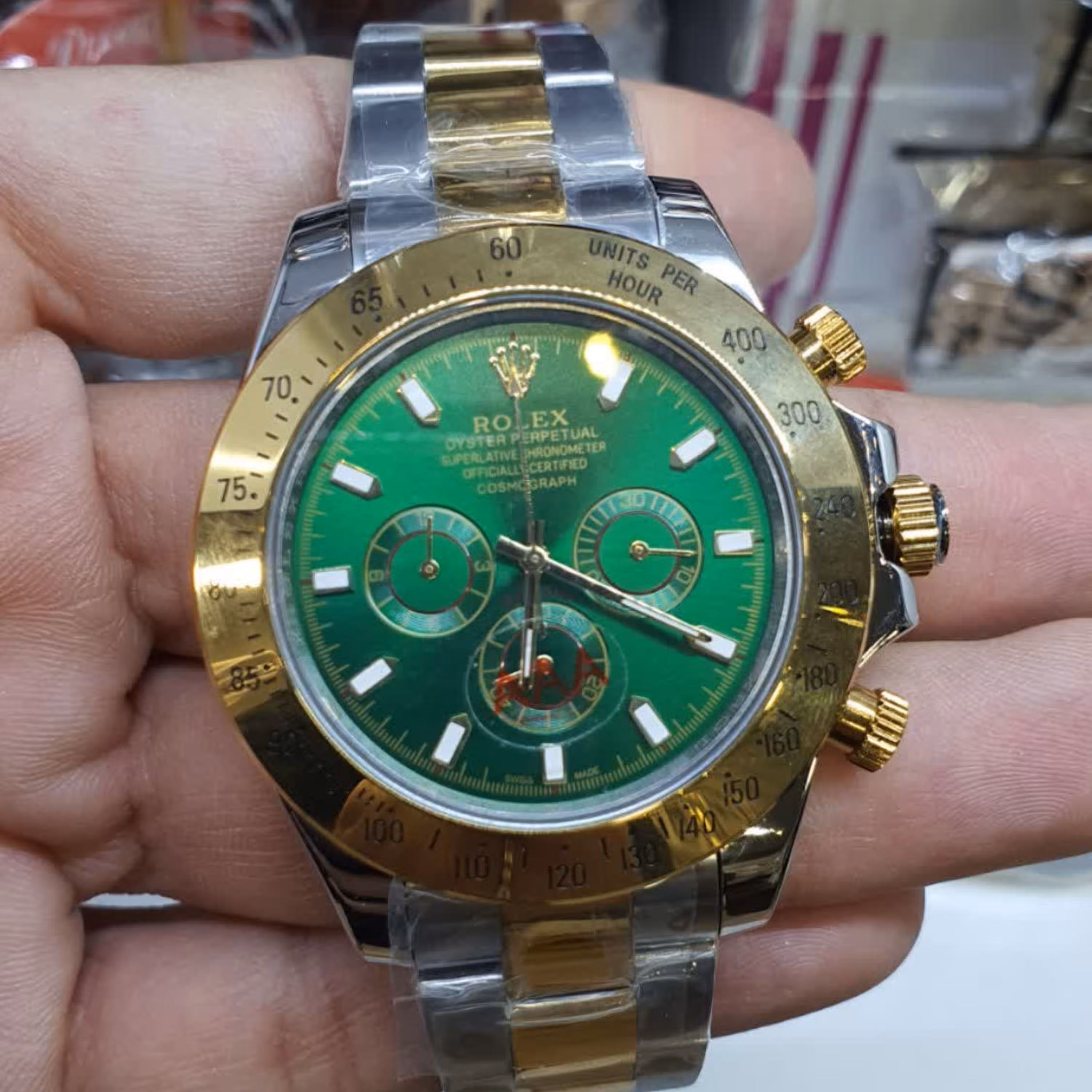 ساعت مچی مردانه رولکس قاب سبز rolex 