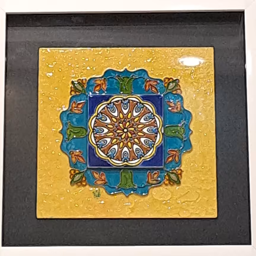تابلوی ترکیبی ی کاشی و مس و ...