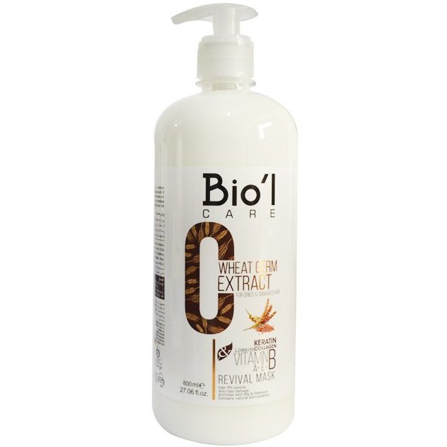 بیول ماسک مو بیول مدل Wheat Germ Extract حجم 800 میلی انقضا1406.10 جوانه گندم داخل حمام