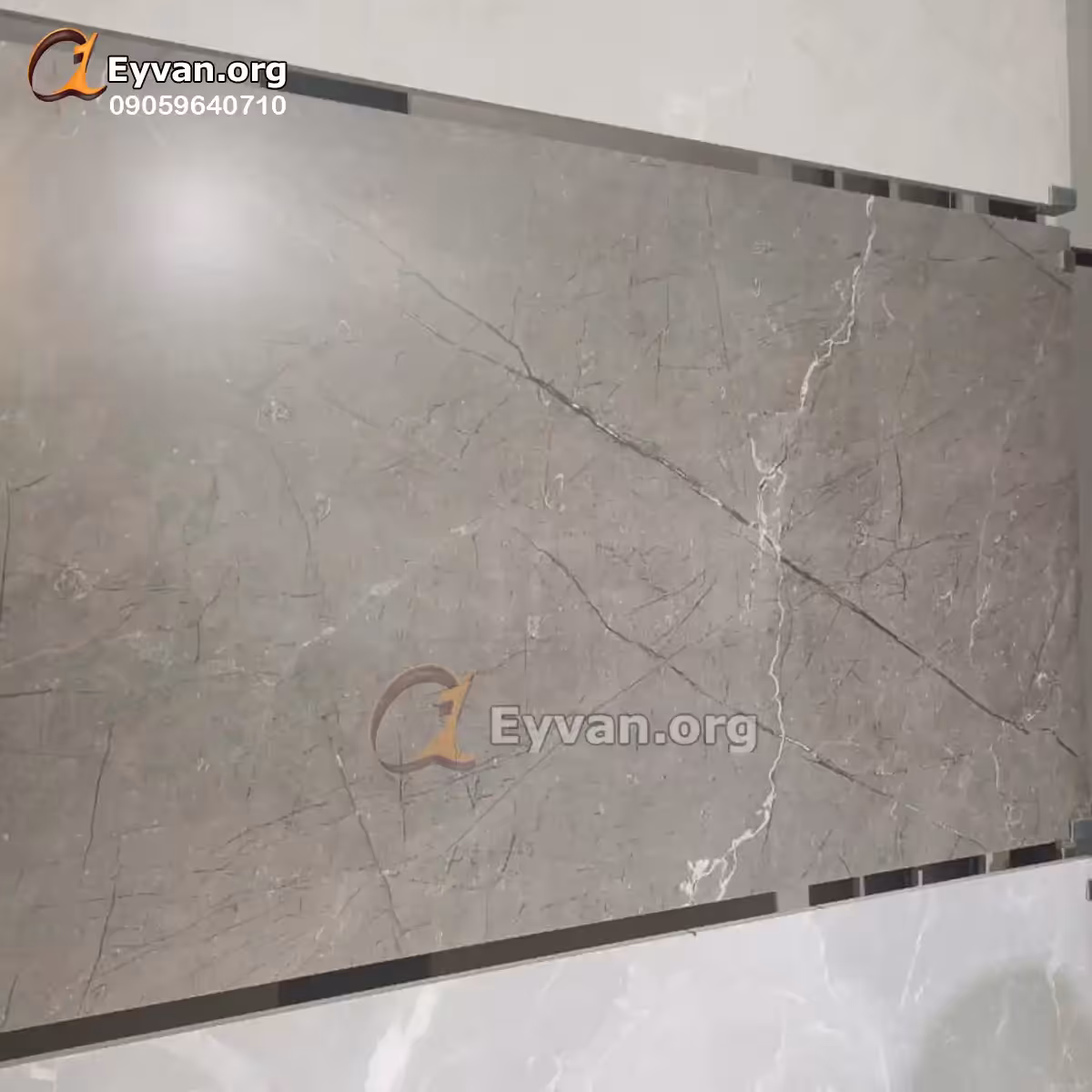 سرامیک پرسلان مات طوسی رگه دار 11417