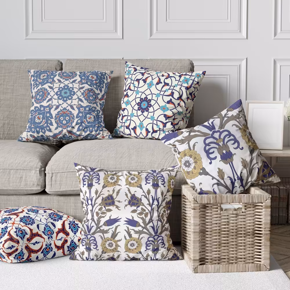 ست کوسن 5 تکه مخمل کد       120