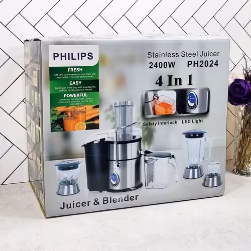 آبمیوه گیری فیلیپس 5 سرعت مدل PH-2024(نمایشگررنگیLED)(گارانتی ضمانت و اصالت کالا)