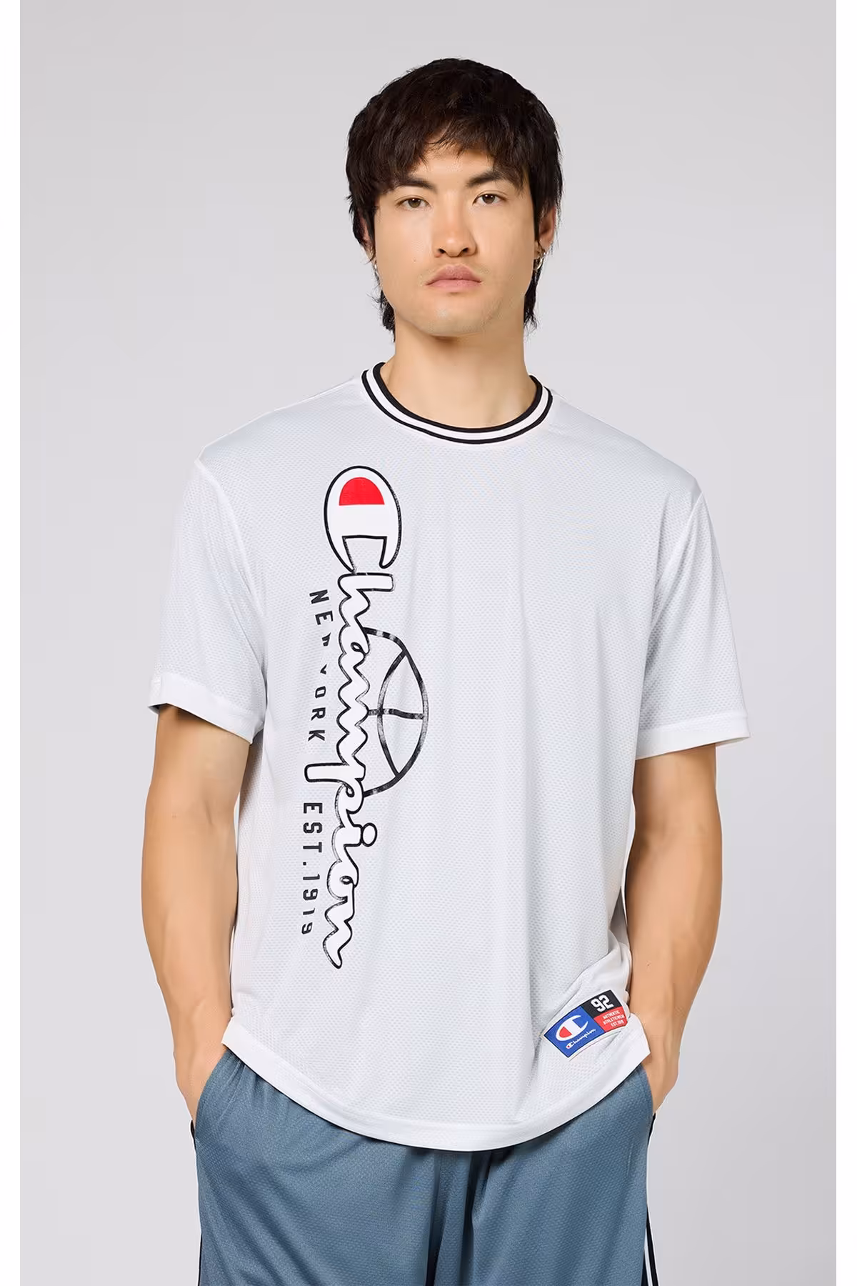 تی شرت سفید مردانه T اورجینال Champion