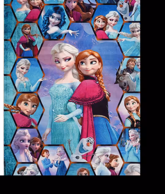 فرش ماشینی(چهار متری2.25در1.5)کودک طرح السا و آنا 2 کد 100293 تمام رنگ