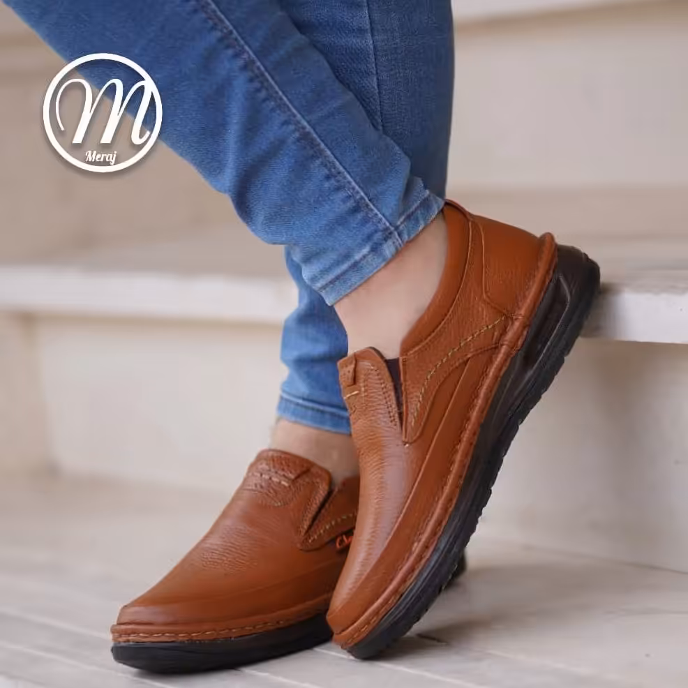 کفش تمام چرم گاوی طبیعی اصل مردانه طبی مدل کلارک  