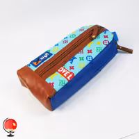 جامدادی اسپرت دو زیپ طرح لویی ویتون آبی الوند