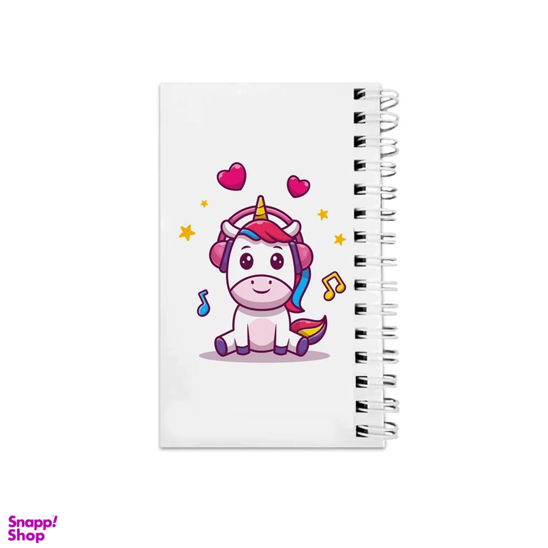 دفترچه یادداشت 64 برگ مدل To Do List طرح یونیکورن و موسیقی کد Bambi08526