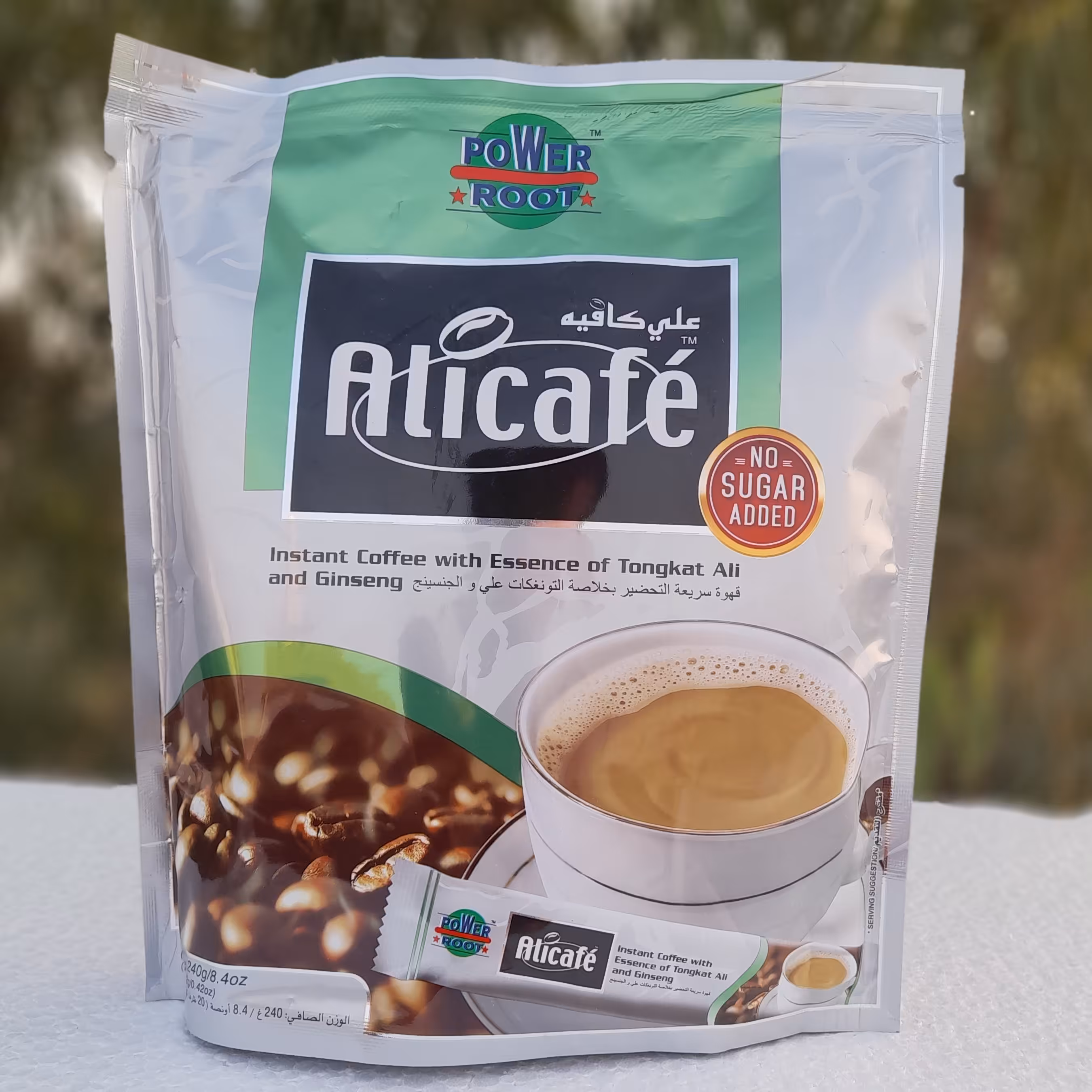 کافی میکس بدون شکر علی کافه  چهار در یک، با عصاره جنسینگ و تونگکات علی،کاملا رژیمی و با عطر و طعم بینظیر  اصل تضمینی