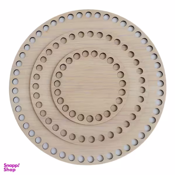 کفی تریکو بافی مدل دایره 15-20-25 مجموعه 3 عددی