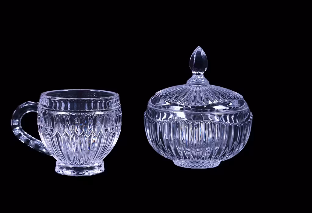 فنجان وقندان کریستال اف ام اف