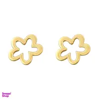 گوشواره طلا 18 عیار زنانه کاپانی مدل گل کد KE006