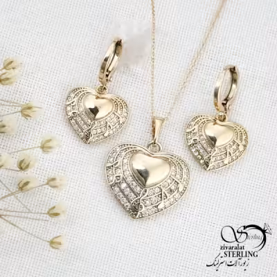 نیمست قلب طرح طلا مارک ژوپینگ کد 13999