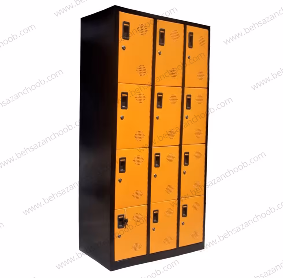 کمد فلزی دوازده درب دورنگ K420