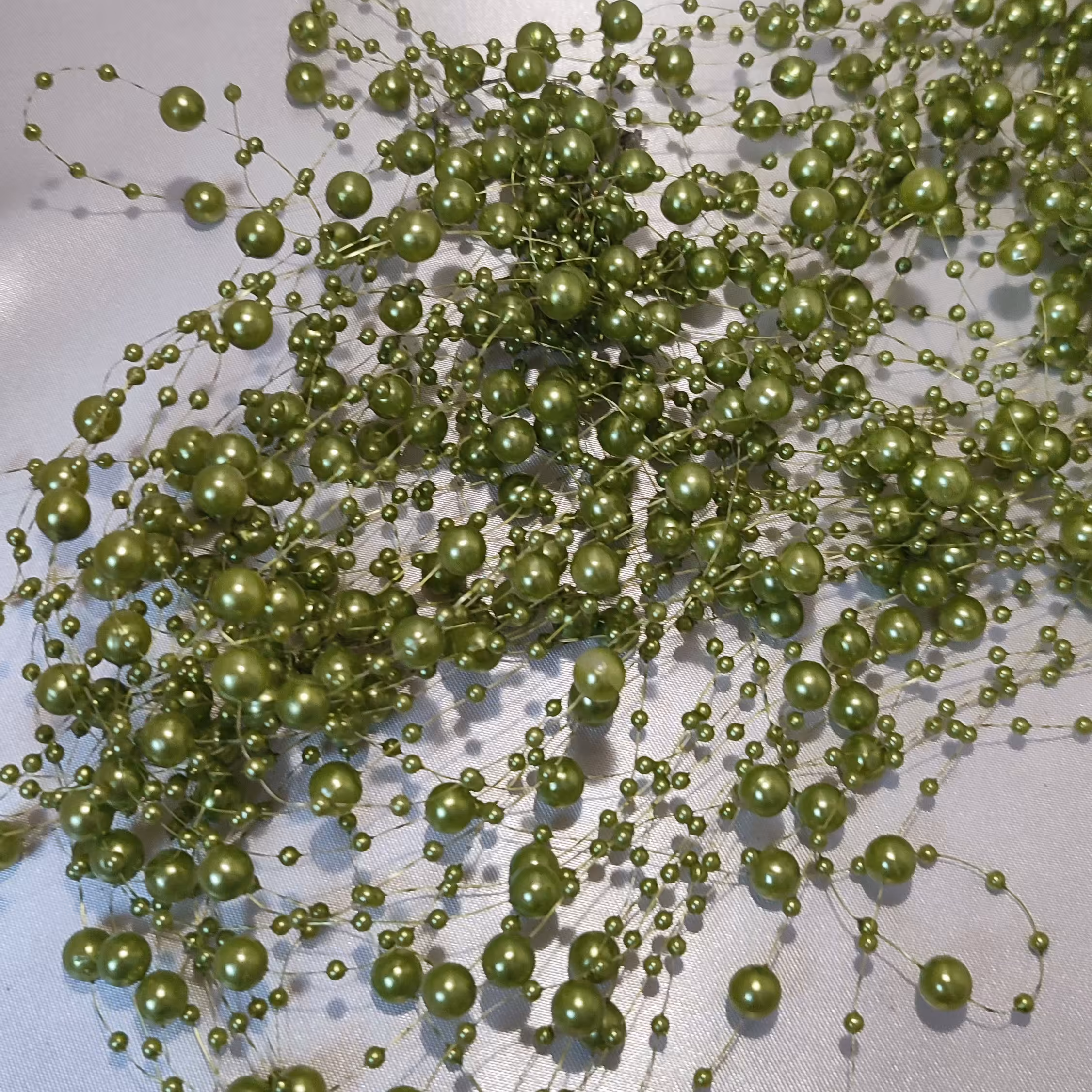 ریسه مروارید سبزتوپی(به صورت یک متری)