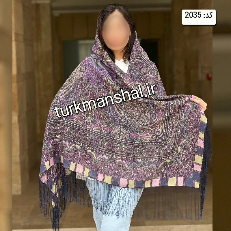 روسری ترکمن ابریشمی (ایتالیایی) کد 2035