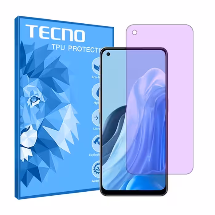 گلس اوپو Reno7 5G Global مدل هیدروژلی آنتی پرپل برند تکنو کد S