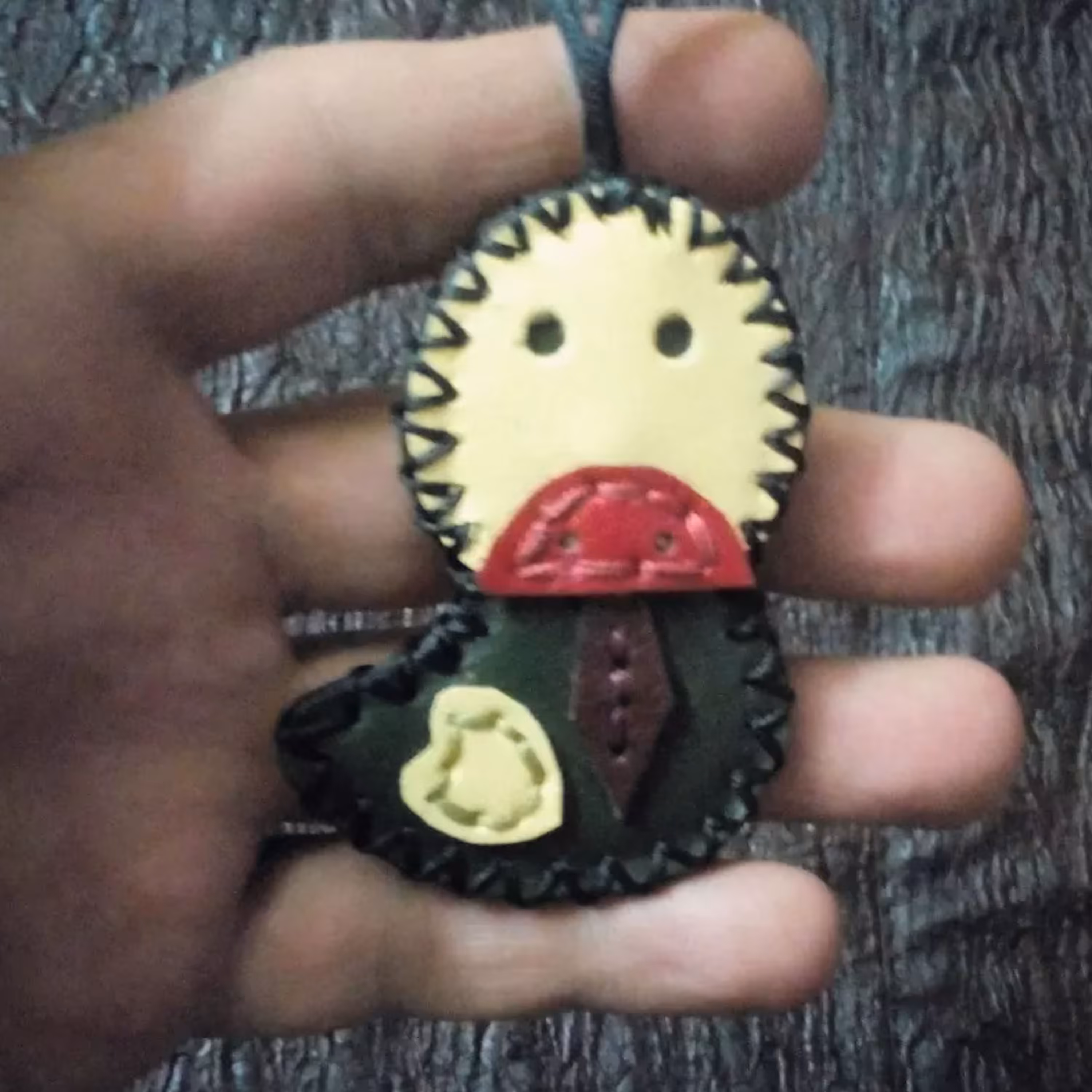 جاکلیدی چرم کاملا دستدوز مدل اردک کد22 20 دو