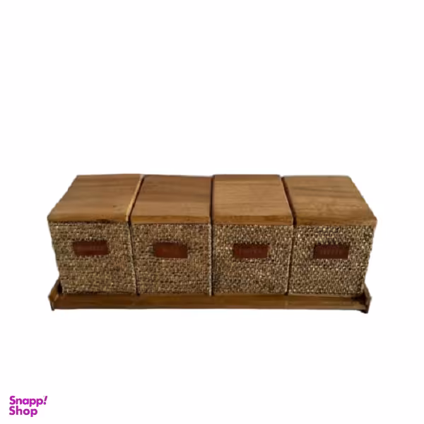 ست جا ادویه 4 پارچه کد 180 به همراه استند