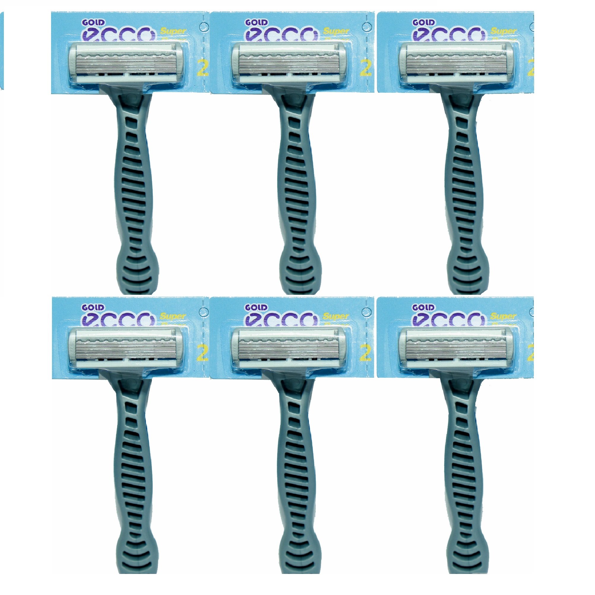 خودتراش مردانه و زنانه 6 تیغ اکو مدل UltraGrip مجموعه 6 عددی ( ژیلت)