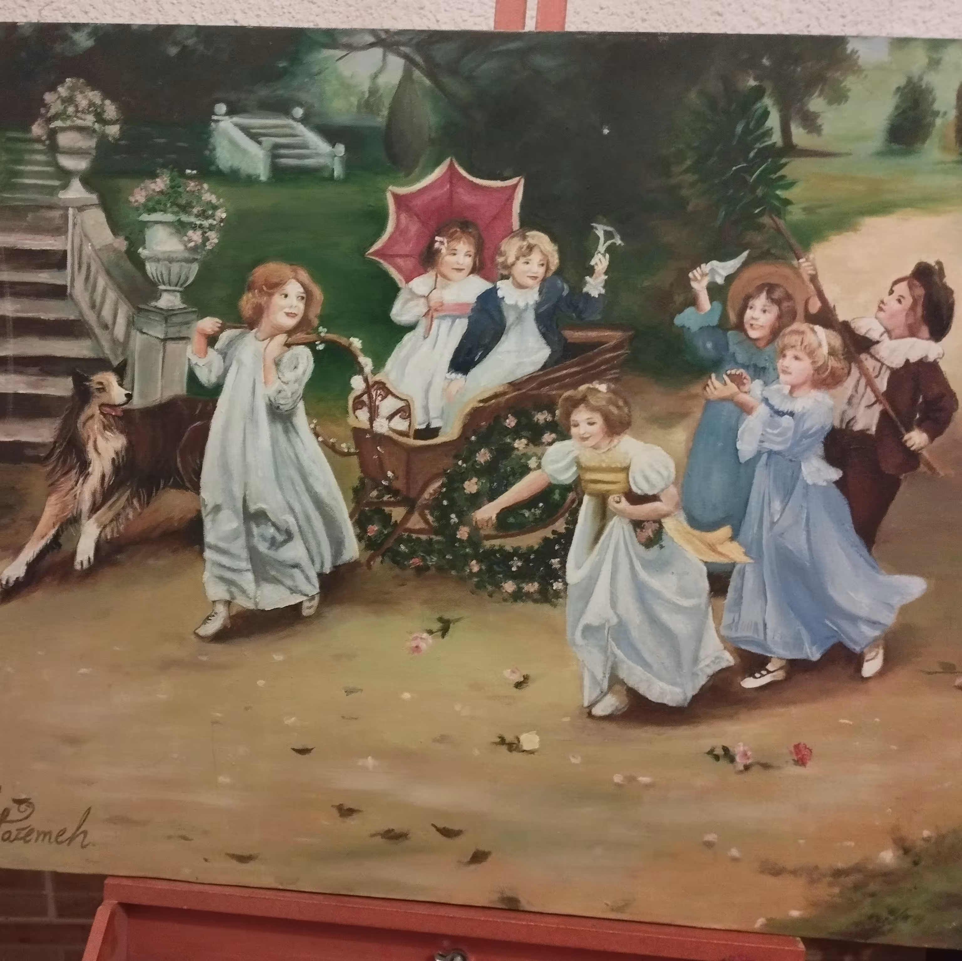 تابلو رنگ و روغن سایز 40در60 روی بوم 