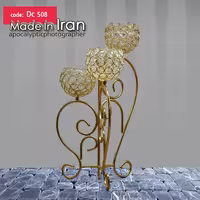 شمعدان  سه  شعله نخل دکوری جاشمعی  مخصوص کادویی اوپن کنسول و میزتلویزیون و کنار سالنی