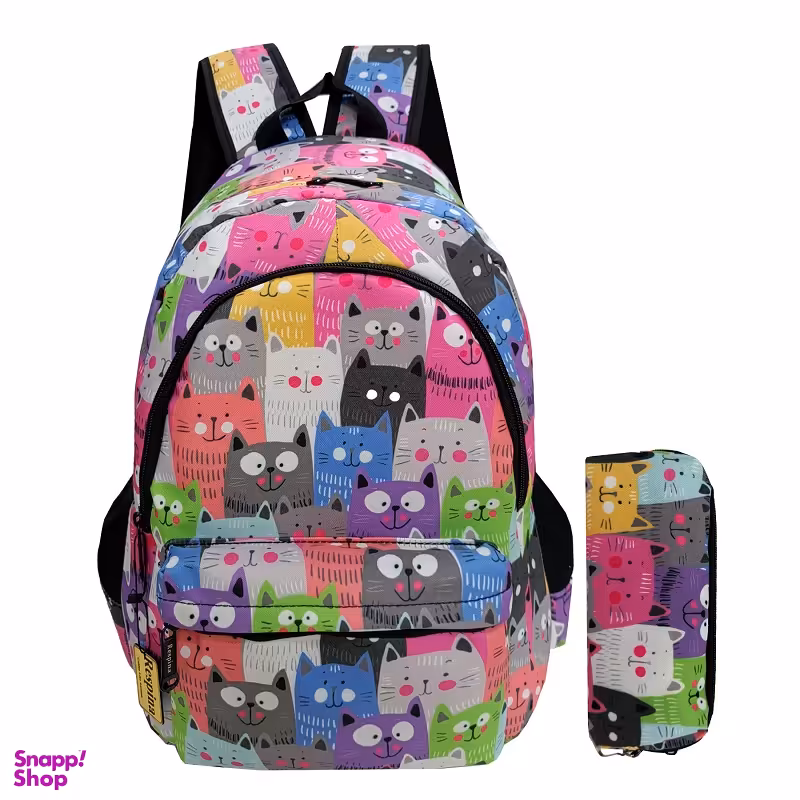 کیف مدرسه مدل گربه به همراه جامدادی