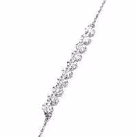 دستبند نقره جواهری آبکاری رادیوم 18