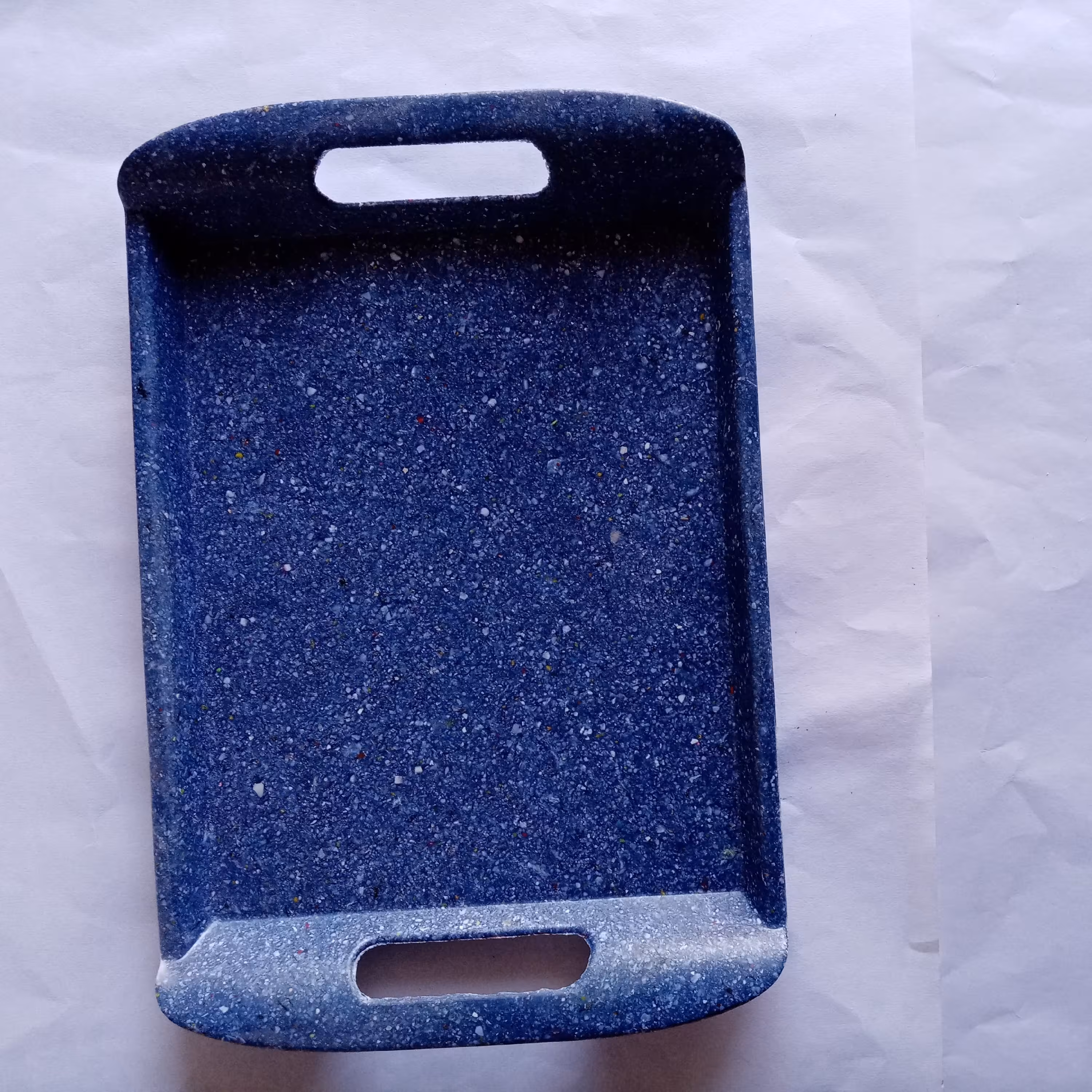 سینی گرانیتی پلاستیکی 26*17 رنگ سبز و طوسی