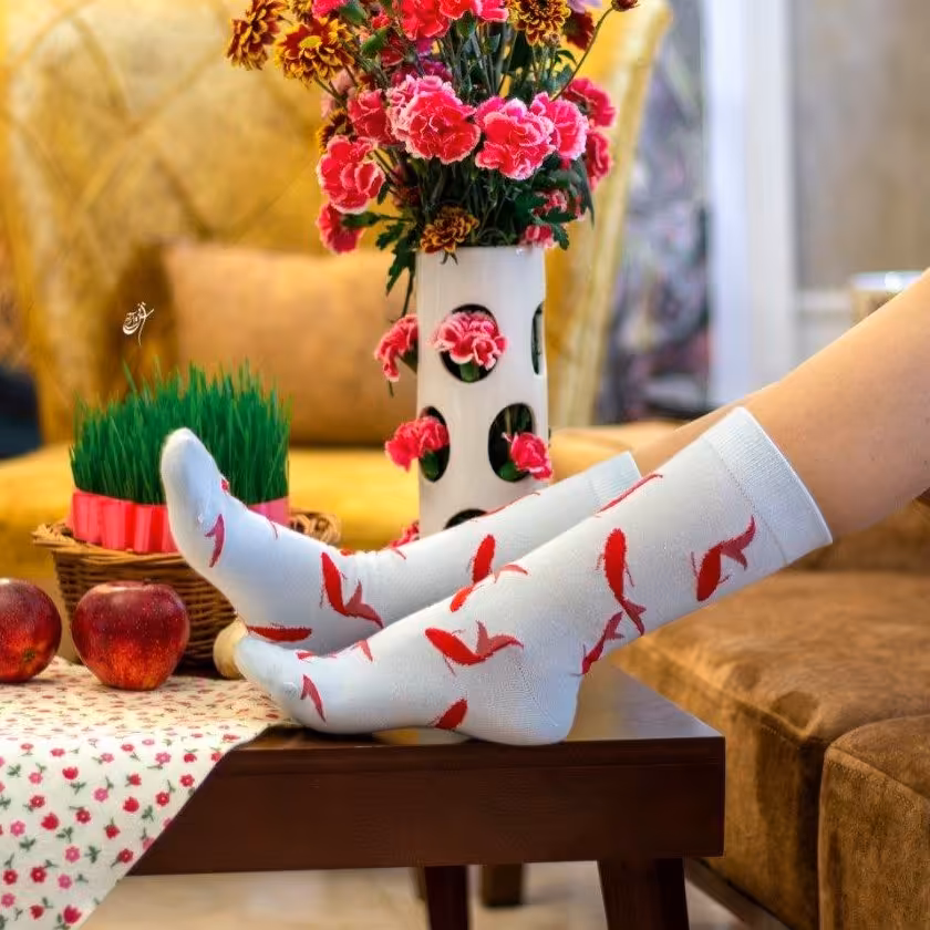 جوراب نیم ساق مدل ماهی