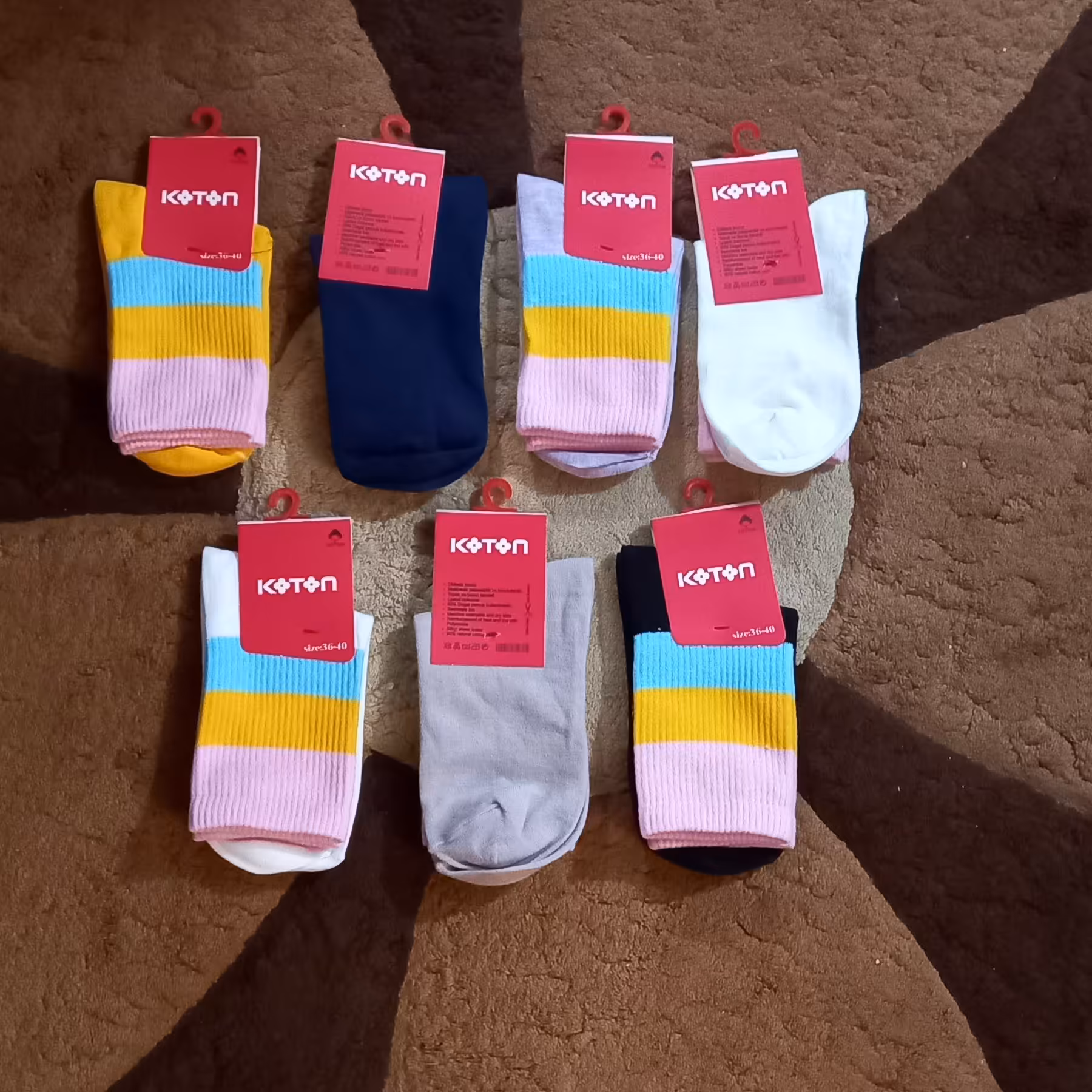 جوراب  ساق بلند کش انگلیسی نخی  اعلا