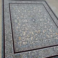 فرش 12متری 500شانه افشان طوسی نخ پلاستیکی کاشان