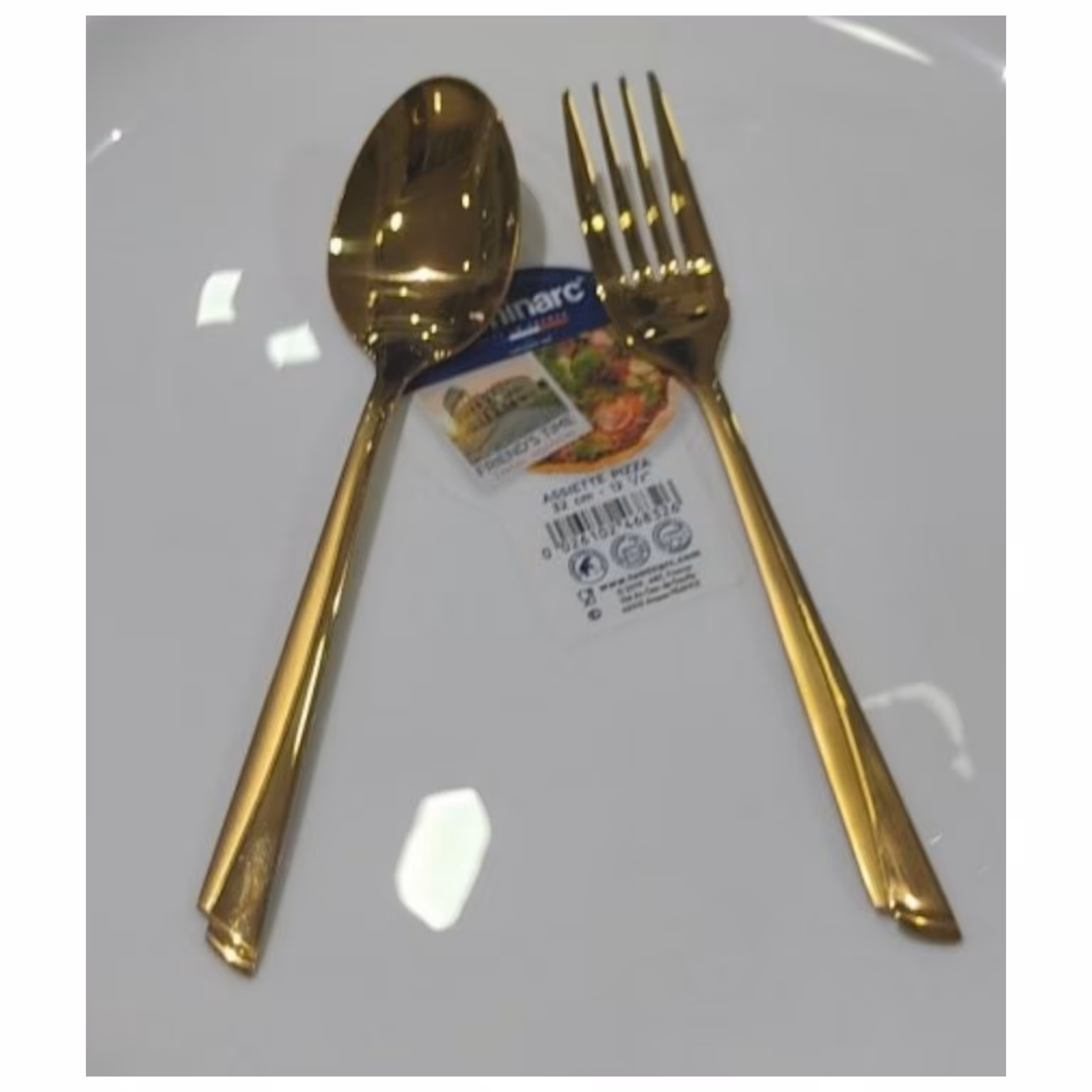 قاشق چنگال طلایی مارک یونیک حک یونیک مدل  ناخنی