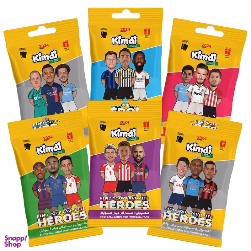 کارت بازی فوتبالی کیمدی مدل هیرو مجموعه 6 عددی