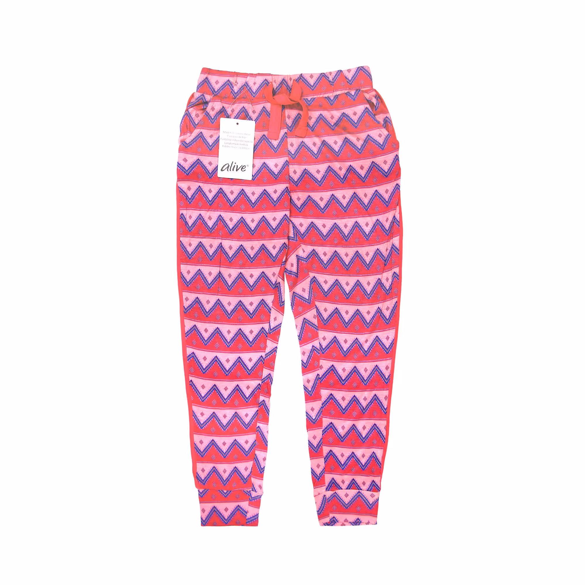 شلوار دخترانه مدل alive طرح زیگزاگ کد B42