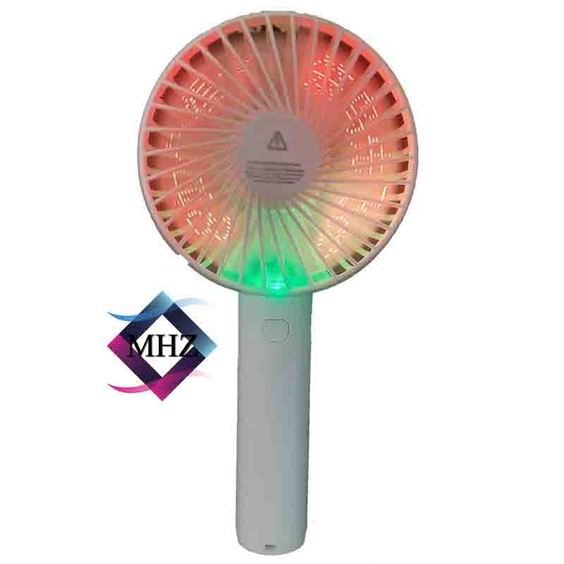 پنکه سه دور شارژی LED دار (سفید)