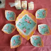 هفت سین پتینه پشت شیشه با 3 تا شمع 10 پارچه