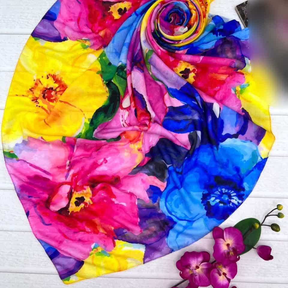 روسری نخی چهار فصل ارسال رایگان 