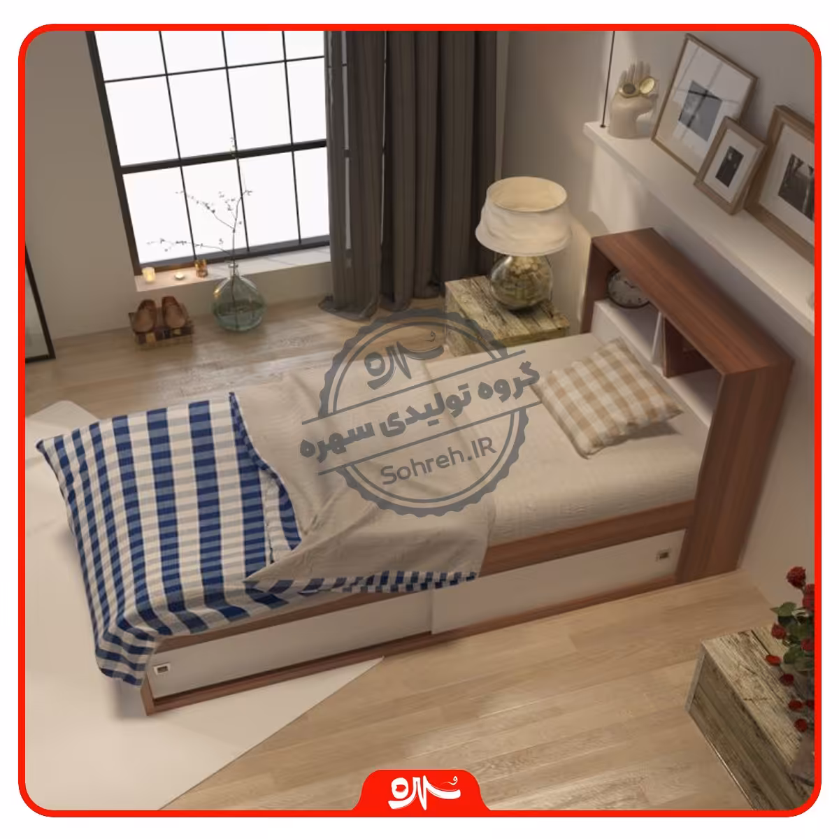 تخت خواب یک نفره مدل SO11100.