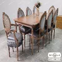 میز ناهارخوری چوبی کاجی کد 12