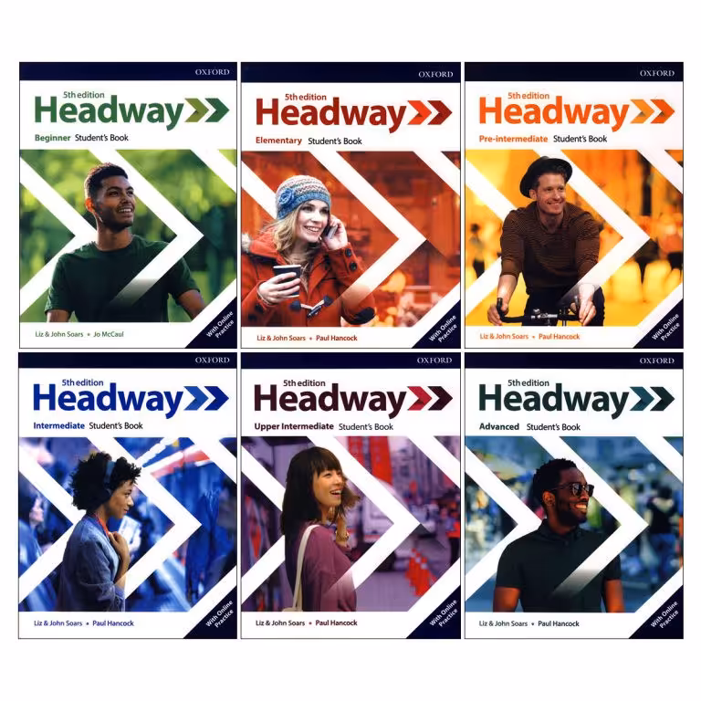 کتاب Headway Book Series 5th edition اثر جمعی از نویسندگان انتشارات oxford شش جلدی