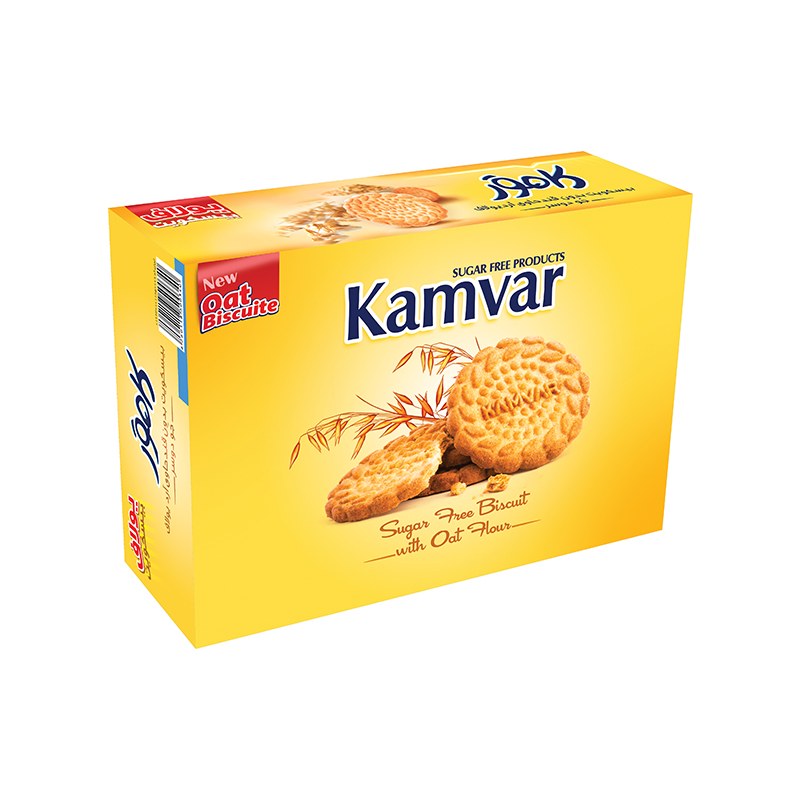 بیسکویت یولاف بدون شکر و رژیمی با آرد جودوسر 450 گرمی کامور