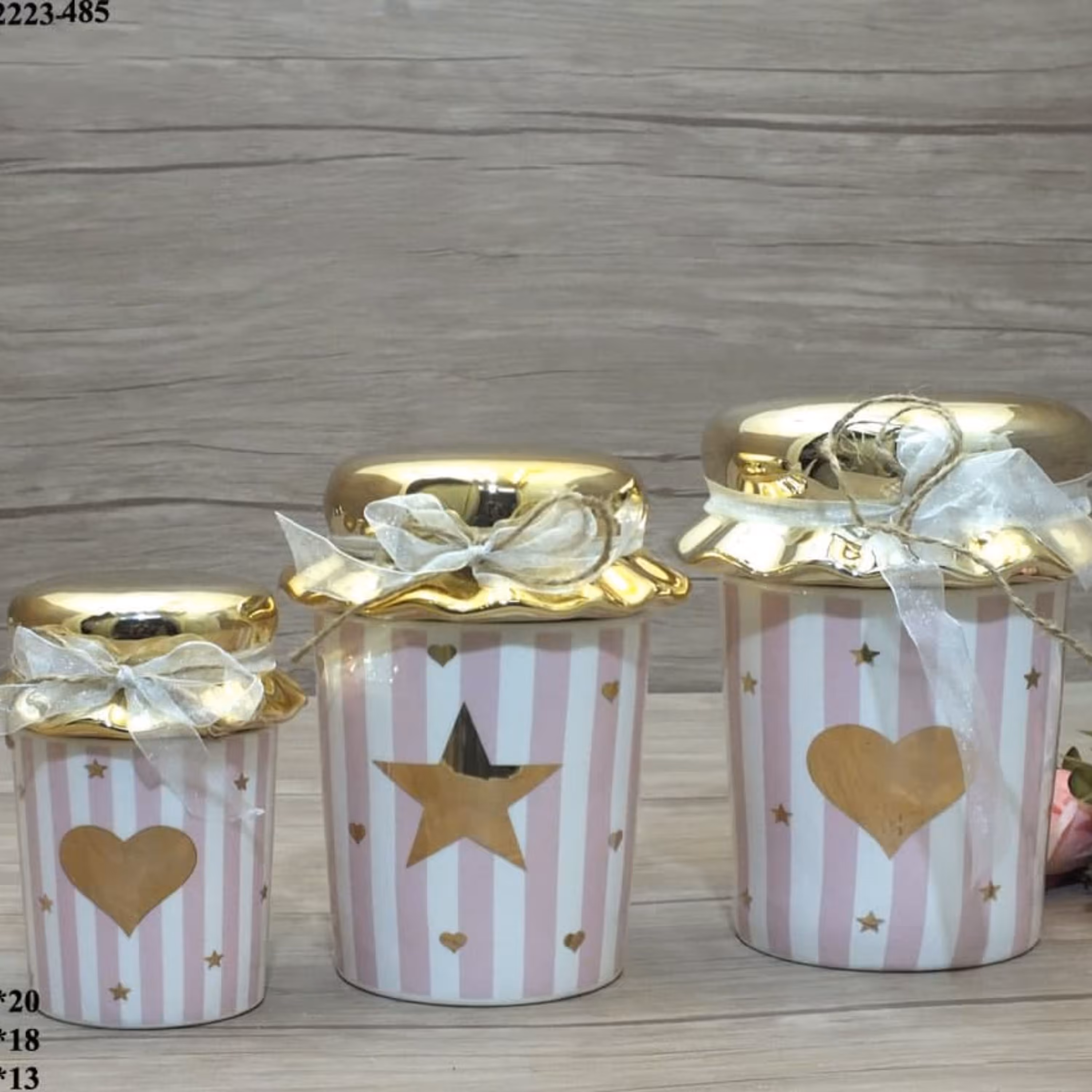 بانکه سه سایز سرامیکی  برند انگلیش هوم رنگ صورتی