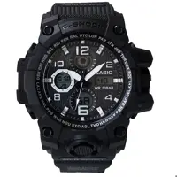 ساعت اسپرت مردانه جی شاک مشکی جیشاک G-SHOCK ارسال رایگان ساعت مچی اسپرت دوموتوره دوزمانه ضدآب SPORT