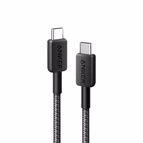 کابل شارژ انکر مدل Anker 322 USB-C To USB-C A81F5 0.9mANKER 322 CABLE USB-C To USB-C A81F5 0.9m