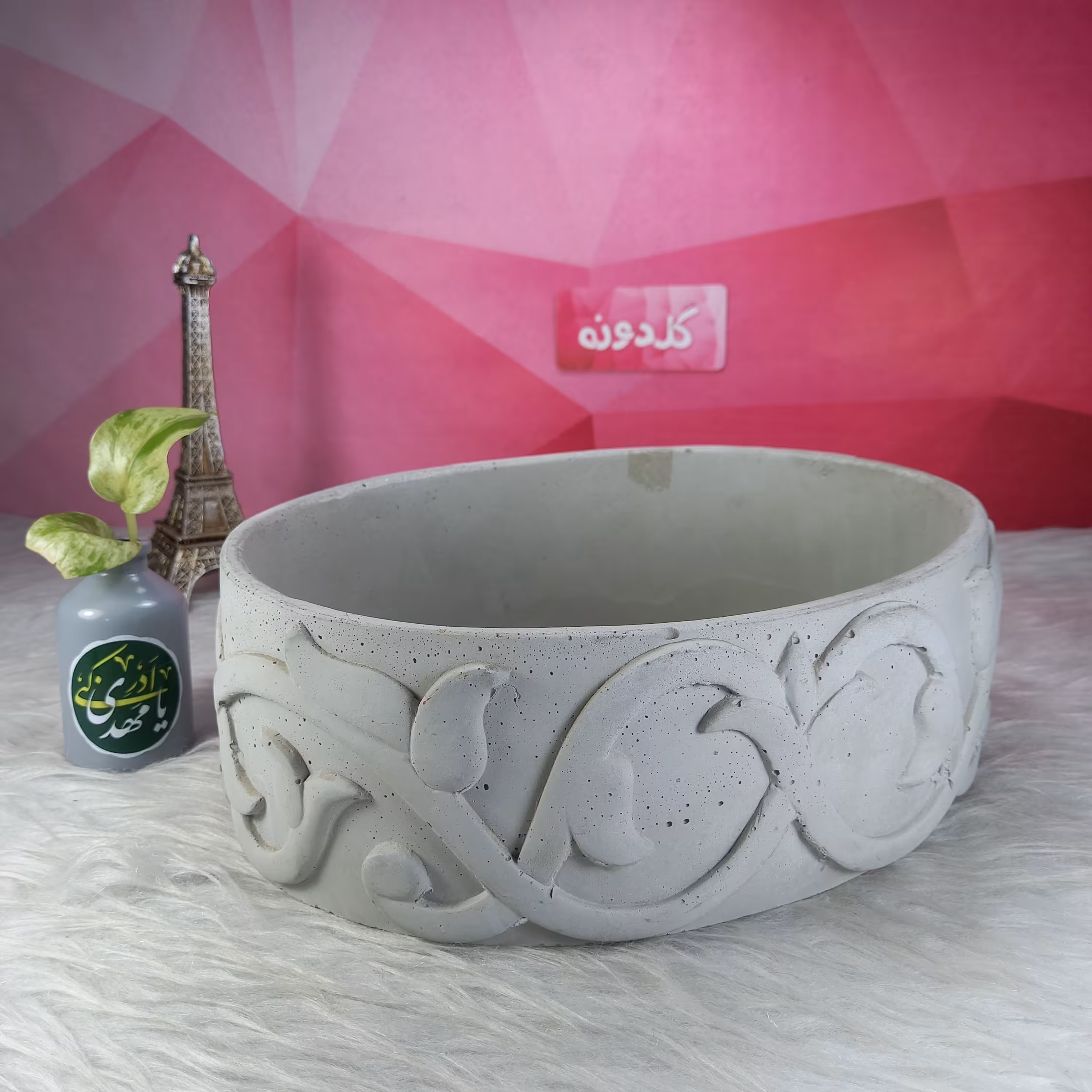 گلدان بتنی بیضی - گلدان تراریوم - گلدان دیش گاردن -گلدان فانتزی - گلدان دکوری - گلدان سنگ مصنوعی - گلدونه