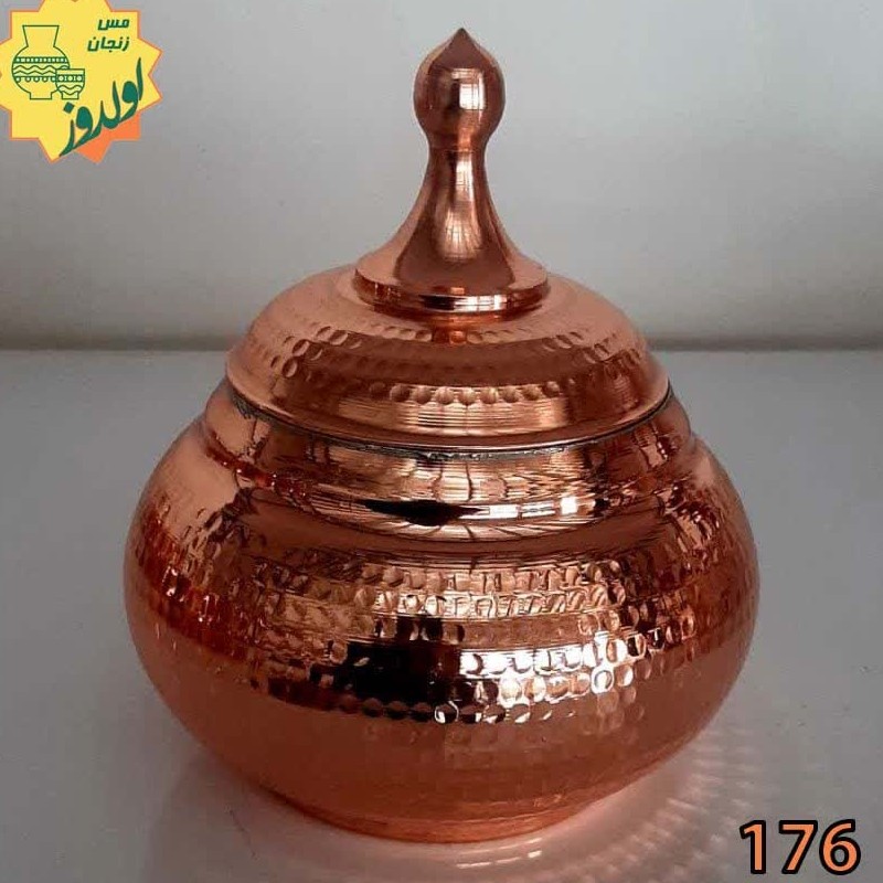 شکلات خوری بدون پایه بزرگ مس زنجان   کد176