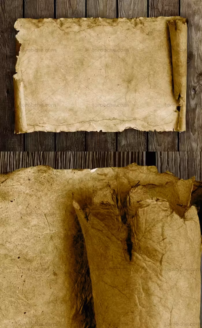 تکسچر و بکگراند کاغذ قدیمی رول شده - گرافیک با طعم تربچه