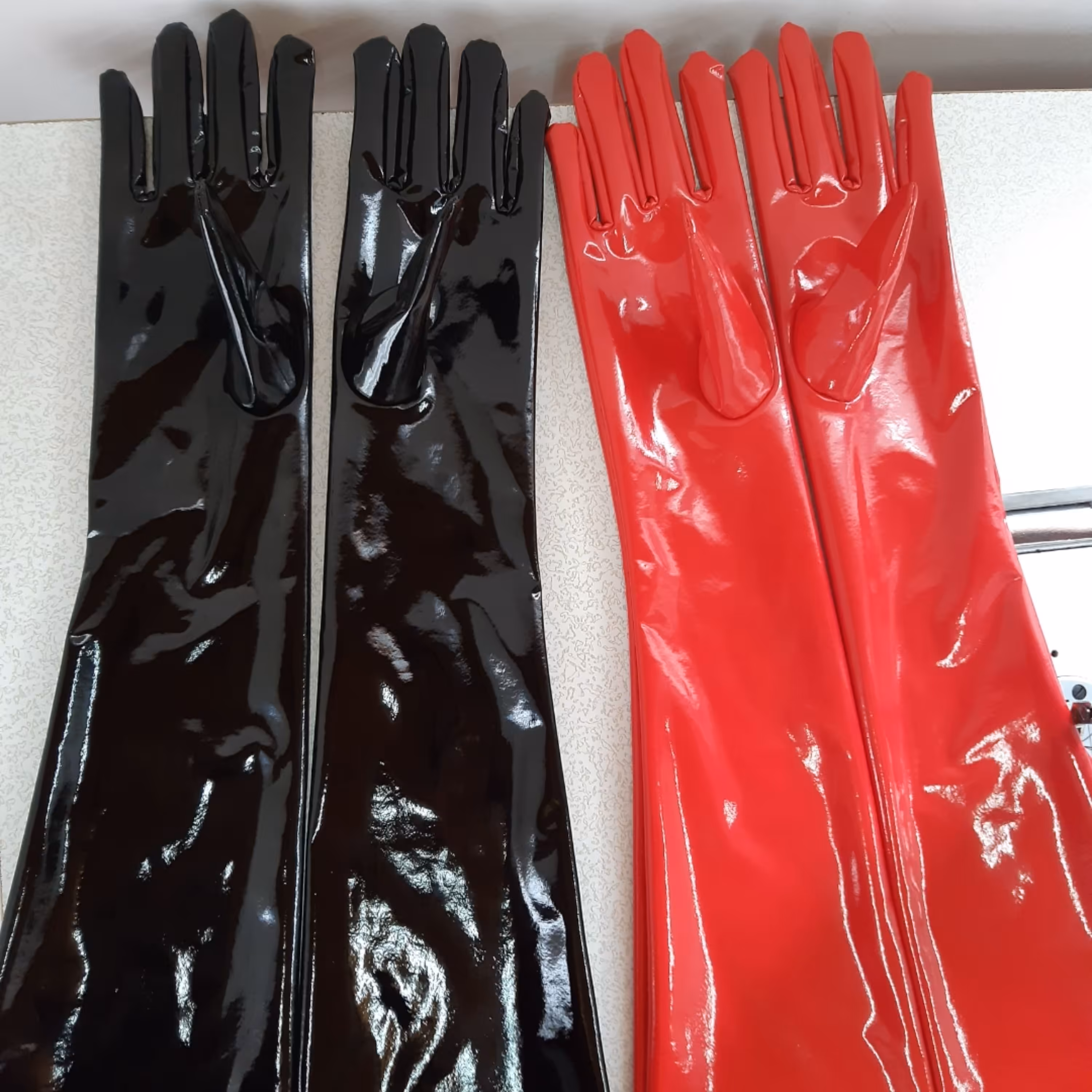 دوخت دستکش ساق بلند براق